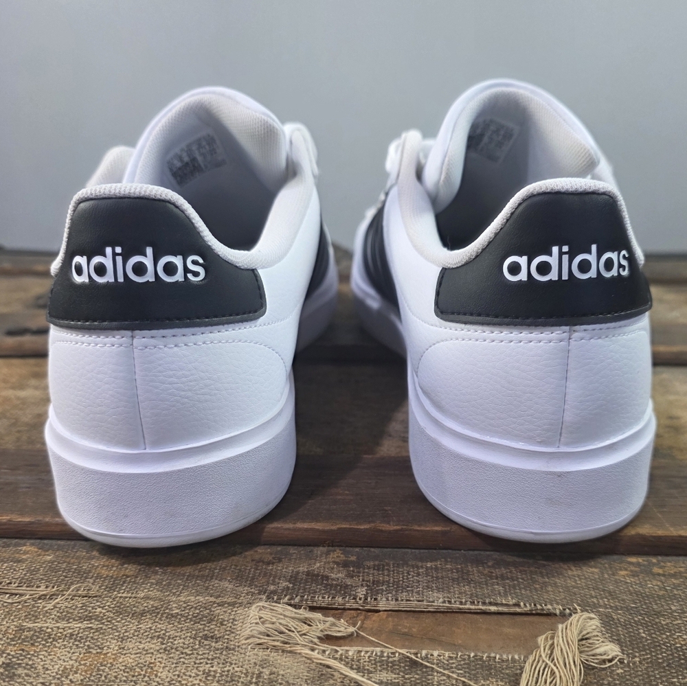 Adidas 3 Stripe Grand Court 2.0 Cloudfoam Comfort Classic Lace Up Sneakers. 9.5 - Picture 4 of 10